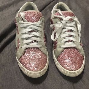 The Shoe Box Pink Glitter Sneakers